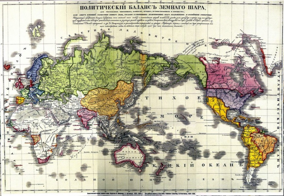 Карта мира 1800 года политическая