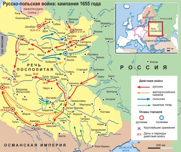 Русско польская война 1733 1735 карта