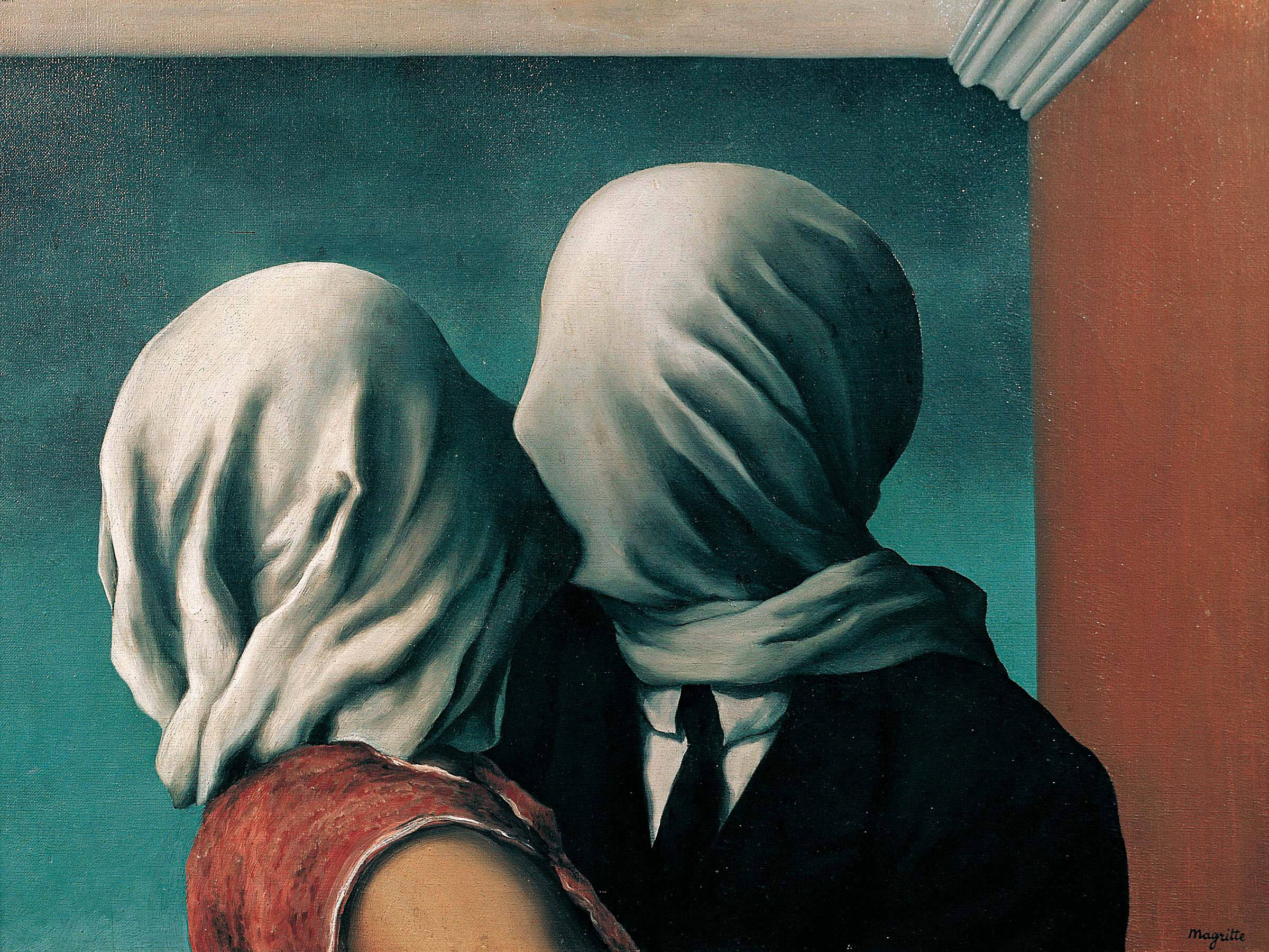 Rene-Magritte-The-Lovers-1928
