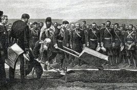 Церемония закладки Транссиба цесаревичем Николаем Александровичем во Владивостоке