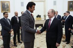 Путин и эмир государства Катар шейх Тамим бен Хамад Аль Тани, январь 2016-го