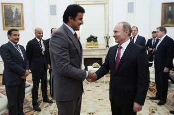 Путин и эмир государства Катар шейх Тамим бен Хамад Аль Тани, январь 2016-го