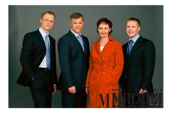 Гартунг с супругой Мариной и сыновьями Андреем и Дмитрием