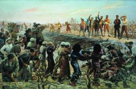 Картина Исаака Бродского «Расстрел 26 бакинских комиссаров». 1925 год.