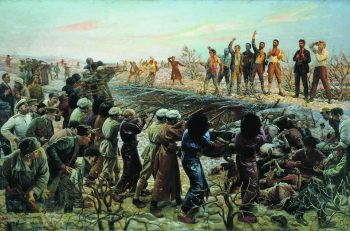 Картина Исаака Бродского «Расстрел 26 бакинских комиссаров». 1925 год.